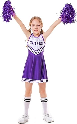 Miniatura 6 de Disfraces de animadora para niñas, vestidos de animadora, uniforme de animación, pompones