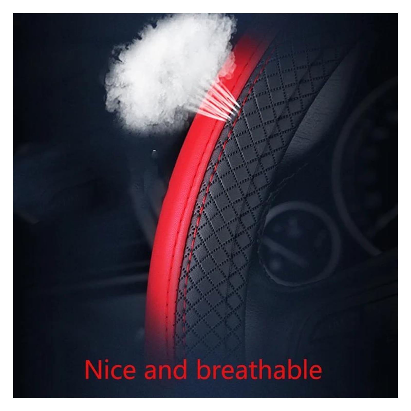 Volantes Protector Cuero PU para Volante Coche, Antideslizante, para Chevy, para Crvalier, para Trax, para Camero, para Malibu Funda Volante(Café)
