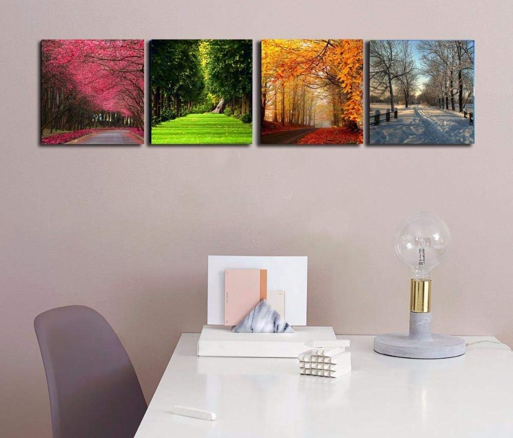 Tableau Abstrait Plantes Boho Sur Toile 50x70 Cm - Décoration Murale Salon Ou Chambre - Style Moderne