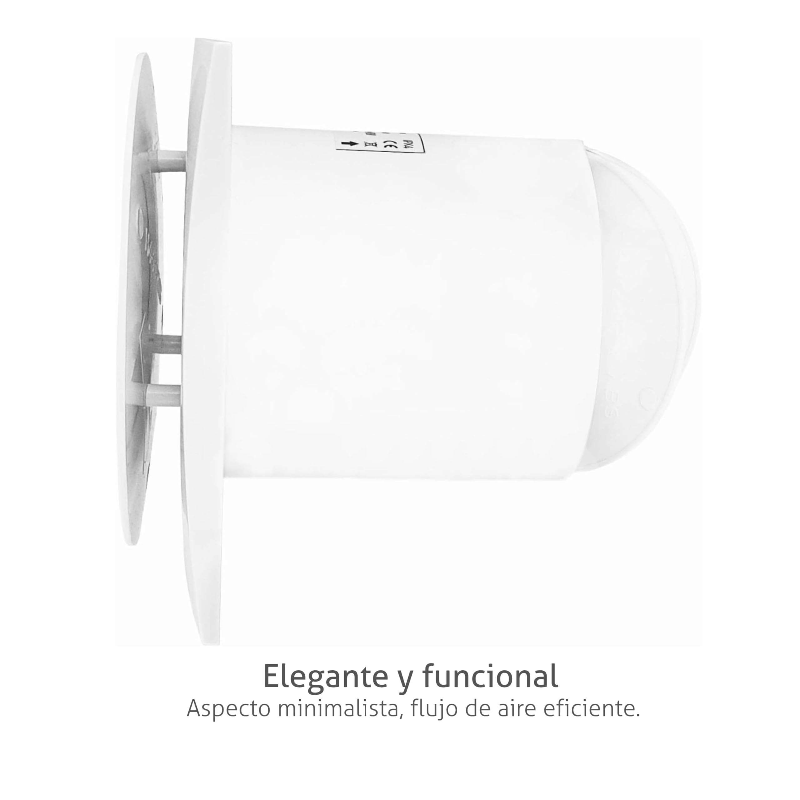 Turbionaire MIO 100 LL-SW Extractor de Baño 100 mm, motor con rodamiento de bolas, blanco, extracción, ventilación estándar, para baño, cocina, válvula de no retorno protección IPX4