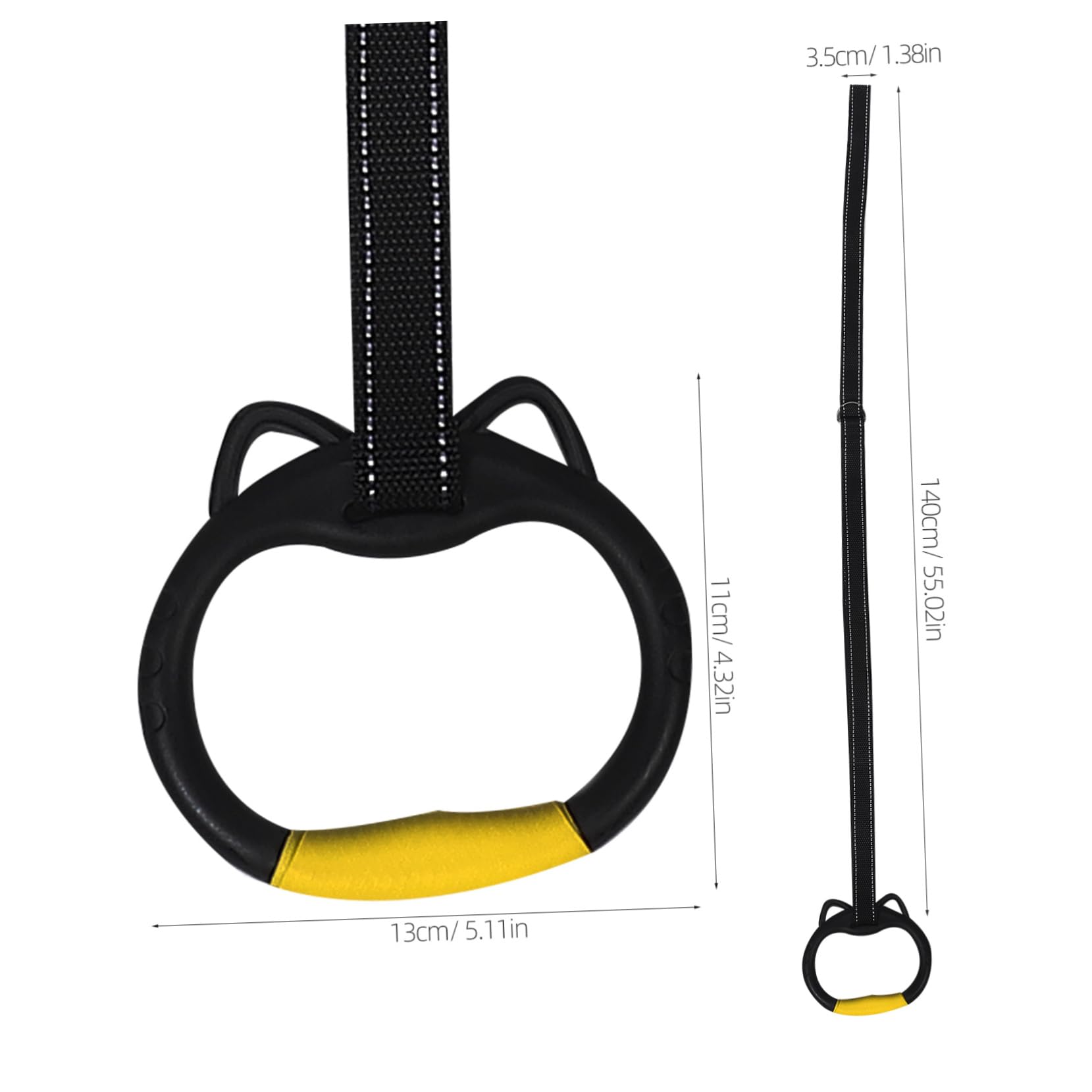 BESPORTBLE 1 Set Gymnastics Rings for Boys and Girls Plastic Home Pull-up Bar Rings Training Device for Toddlers Safety Straps for Strength Flexibility Building