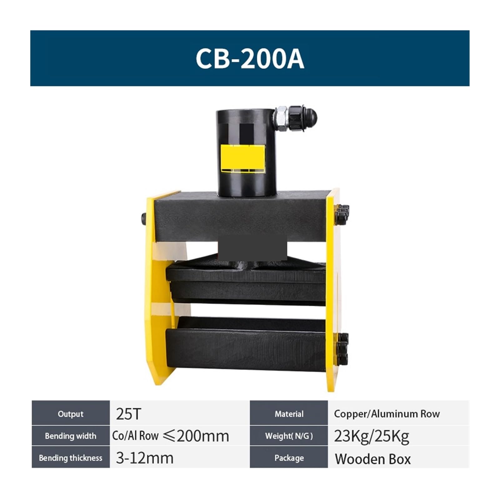 Giętarka do szyn zbiorczych Hydrauilc Narzędzie do gięcia miedzi do blachy o maksymalnej grubości 12 mm, stosowane do blachy AL/Cu do wąskich przestrzeni i złączek miedzianych