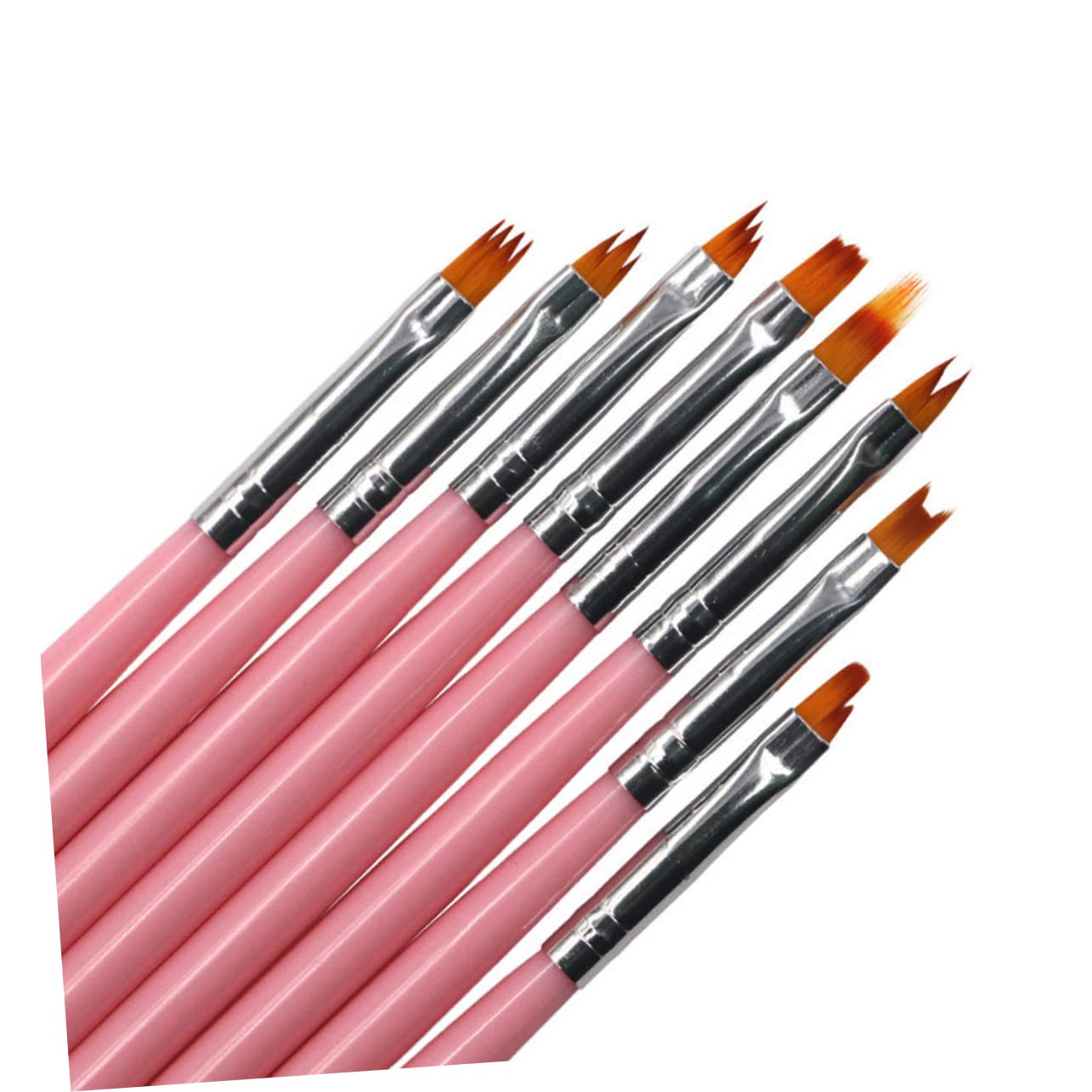 POPETPOP 24pezzi Pennelli Per Manicure Con Manico Lungo Strumenti Per La Pittura Delle Unghie Kit Professionale Per Nail Art Per Uso Domestico e Salone