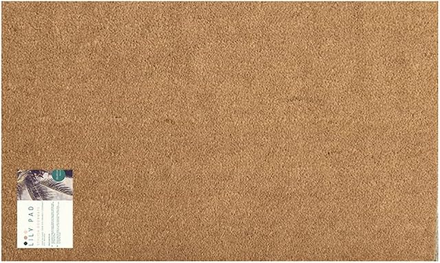 Lily Pad Doormats - extra large coir door mat - country doormat 90 x 60cm - heavy duty doormat with non slip backing - indoor door mat - outdoor sheltered use welcome mat (Blank)