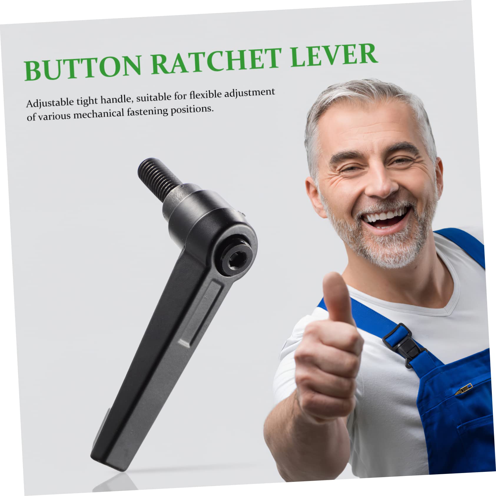 KICHOUSE Ratchet Lever Push Button Handle Adjustment Handle Knob for Trailer Jack Easy to Use