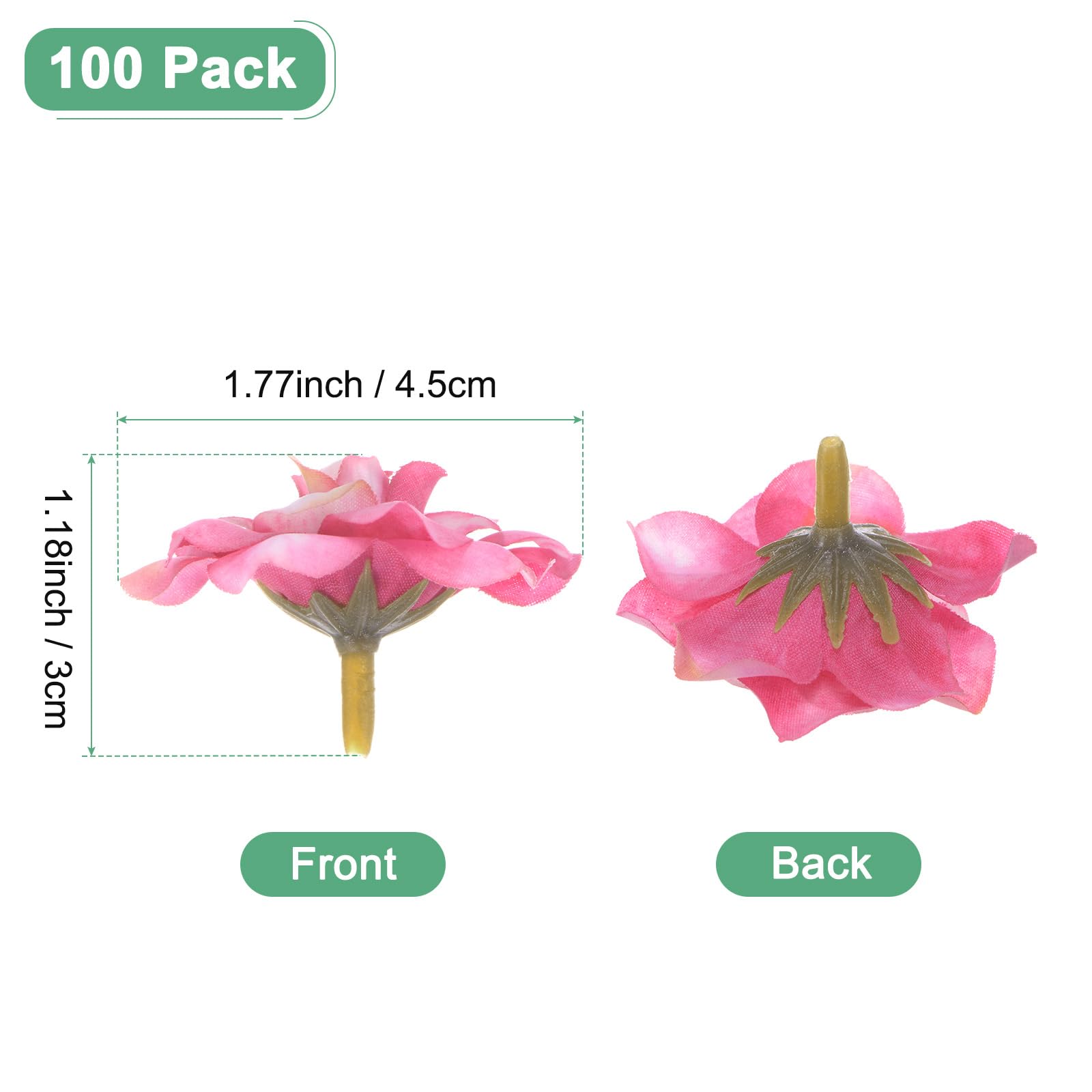 M METERXITY 100-Pack Artificial Roses Heads, Silk Faux Rose Head for Wedding/Bouquet/DIY Crafts/Party Decoration - Image 3
