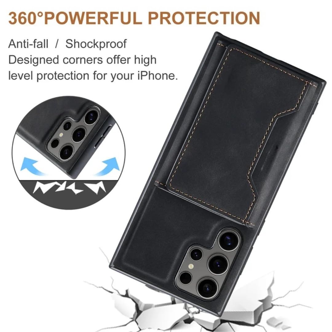 Funda para teléfono con Tarjetero Desmontable Tipo Cartera para Samsung Galaxy S25 Edge S26 Ultra S22 Plus S24 S23 S21 Fe A16 A56 A36 (para Galaxy A16 5G/Coffee)