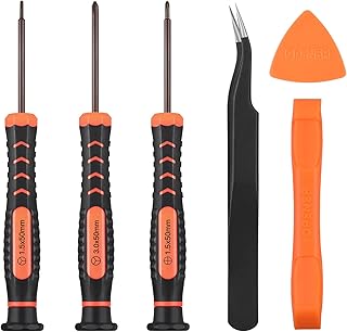 Screwdriver Kit for Switch, 6Pcs Repair Set with Triwing Y00,Y1,Phillips PH000, Tweezers, Crowbar, Triangle Pry, for Switch Lite, Joycon Controller, Wii, Gameboy Advance SP, Gamecube