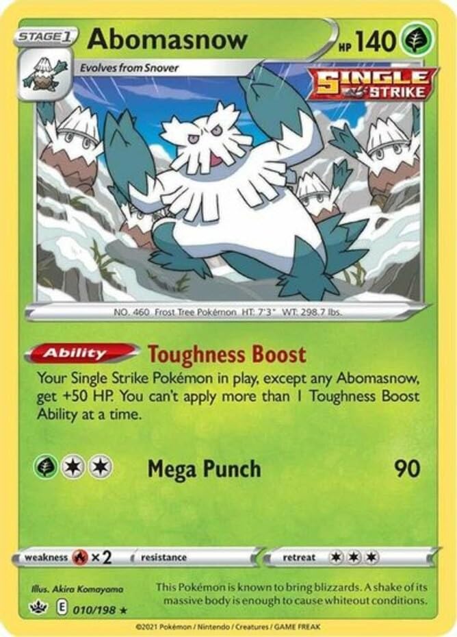 Abomasnow - 010/198 - Rare - Chilling Reign - NM/M