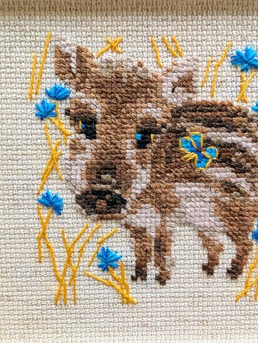 Image of RIOLIS 1756 Little Boar Counted Cross Stitch Kit 5.12 x 5.12 in