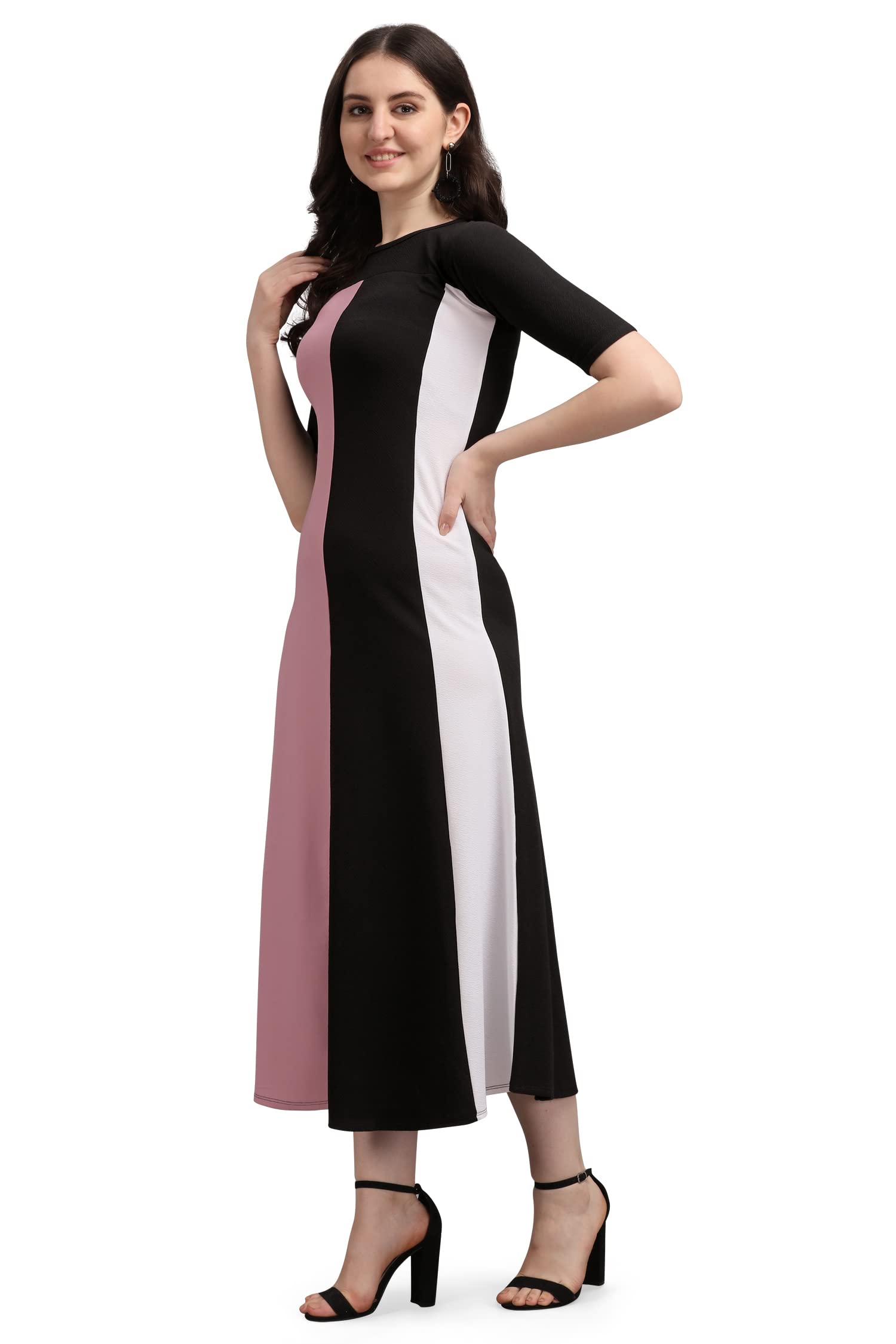 Purvaja Women's Corduroy Empire Waist Maxi Casual Dress (Lucy-366-Lv-Bl-Xxl_Light Violet