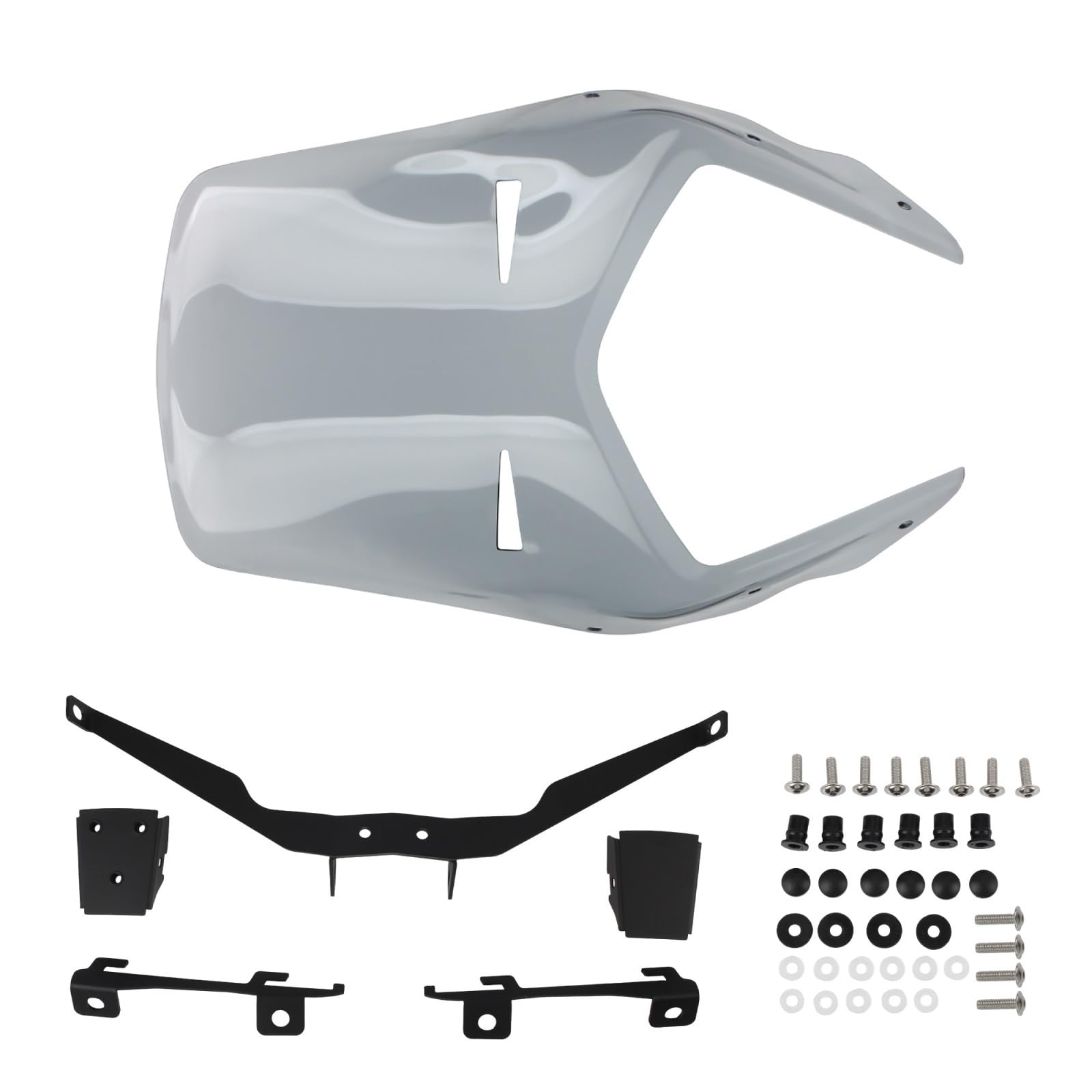 Przednia szyba motocyklowa Pasuje Do Rajdowych Osłon Szyby Przedniej Fairing Akcesoria Moto Adventure Szyba Przednia Motocykl Z Tworzywa Sztucznego(GRAY)