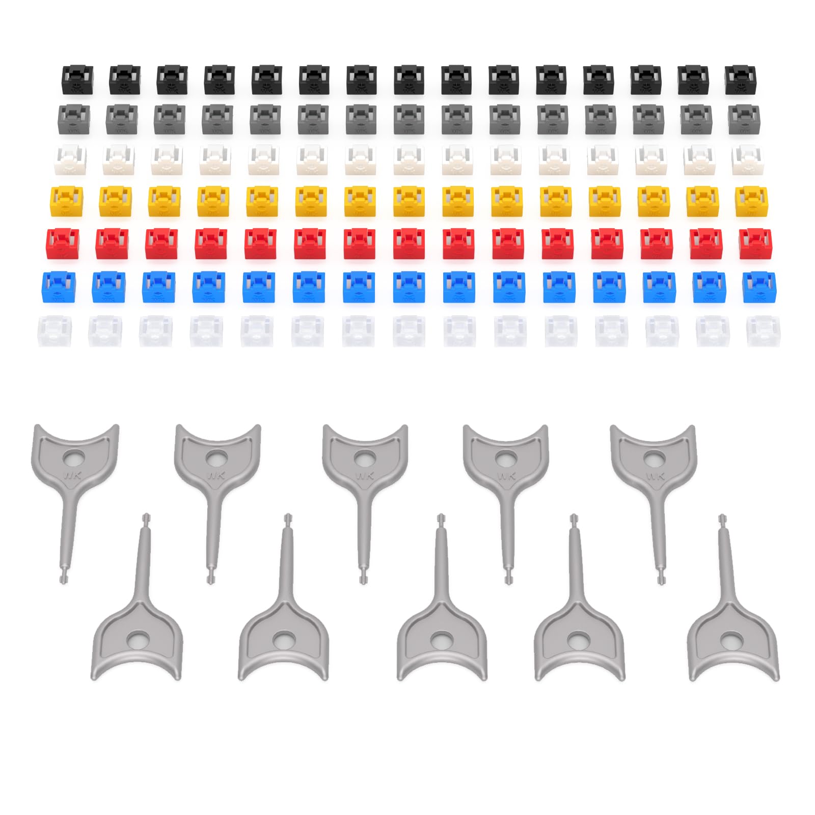 105 Pcs RJ45 Port Lock with 10 Key,Lock RJ45 Port/Dust Protector,RJ45 Dust Cover Female Port Plug Protector,Compatible with Computer, TV, Router,