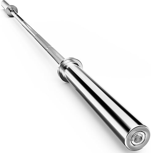 Miniatura 8 de Olympic Barbell Bar EZ Curl Bar Weightlifting Barbell Olympic Weight Bar 2 Inch Sleeve Barbell Knurled Grip Barbell Olympic Barbell with Bearings