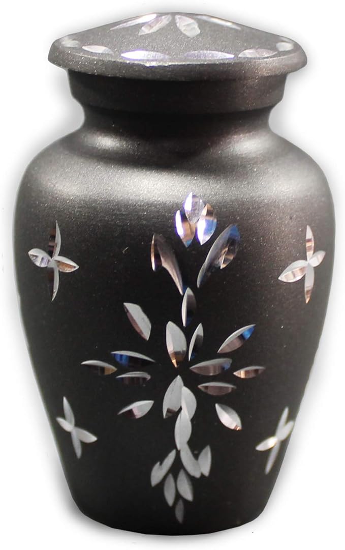 Fiberglas Urne Für Asche - Handbemalte Gedenkurne 18,5x26,9 Cm