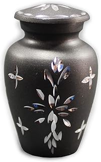 Esplanade- Cremation Mini urn Keepsake Memorial | Small Size urn for Ashes Funeral Burial Container, jar, Pot | Color- Grey -3.2 inches