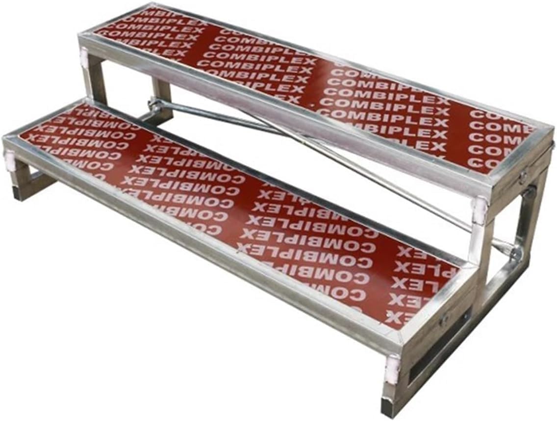 Folding Choral Stairs Stage Riser Platform Based Metal Anti-Slip Portable Multi-Level Home Theater Seating,Heavy-Duty Portable Choir Risers - Sturdy 2-Tier Stage Steps, Easy Assembly Singing