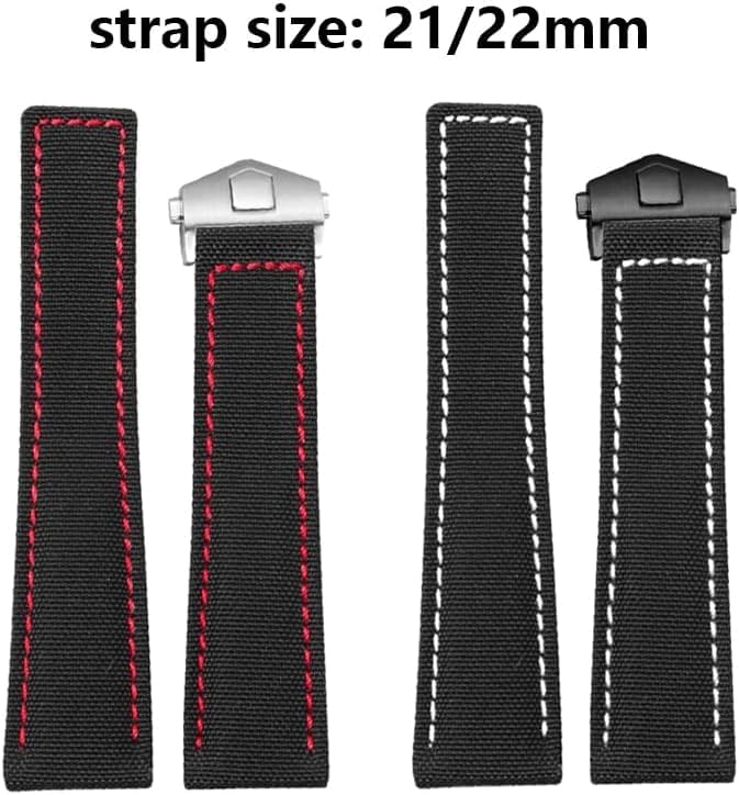 Reloj para Hombre, Reloj de Pulsera de 20MM, 21mm, 22mm, Correas de Nailon de Cuero Genuino, Correa de Reloj, Accesorios de Repuesto, Piezas Mod
