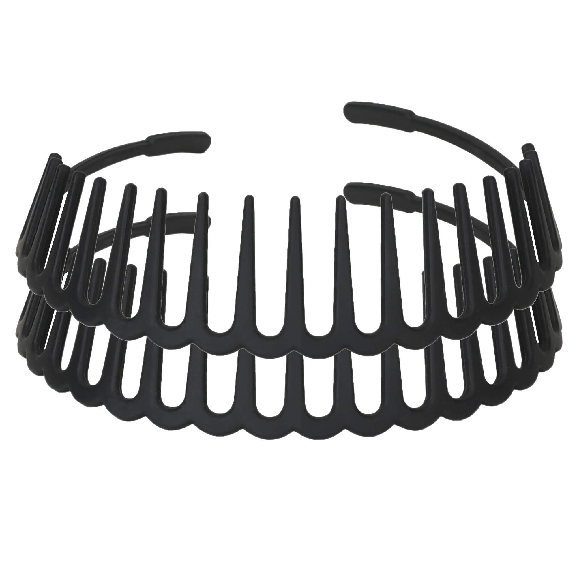 Generic Hairmate Unisex Combed Crown bands I Pack of 2 Non Breakable - Image 1