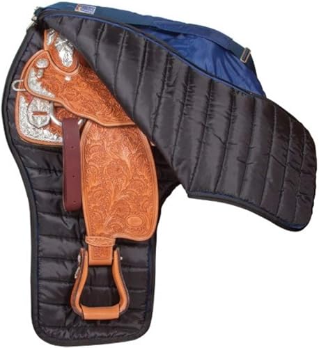 Miniatura 2 de Dura-Tech Supreme Western - Funda para silla de montar, tachuela de caballo, bolsa de transporte verde cazador, 28 pulgadas de largo x 10 pulgadas