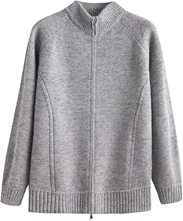 [Aaronlive] ニット セーター メンズ 冬服 ジップアップ セーター カジュアル 長袖 無地 厚手 ビジネス メンズ カーディガン セーター 防寒着