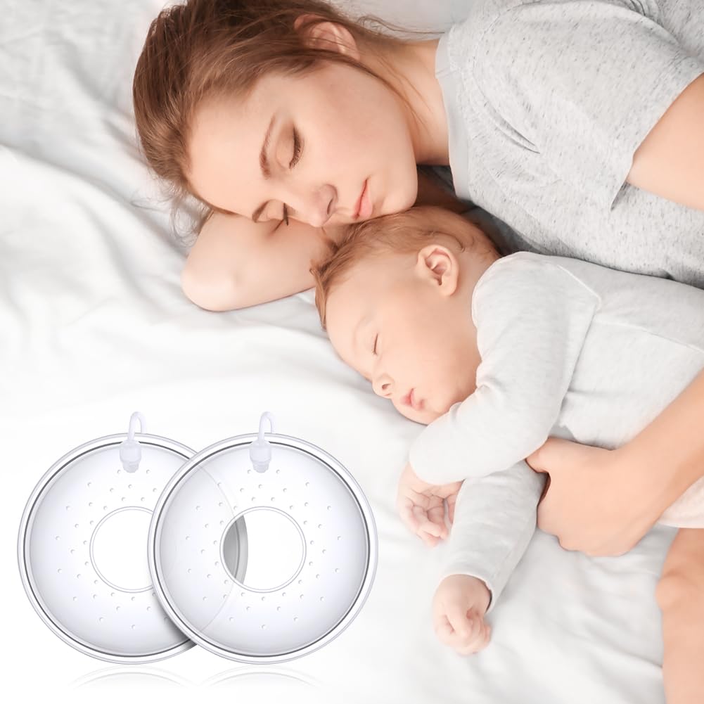 Aolso Coques collectrices de lait Coupelles recueil-lait Milk Collection Shells Recueille les fuites pendant la tétée, Sans BPA Plus de lait gaspillé ou de coussinets d'allaitement gaspillés, lot de 2
