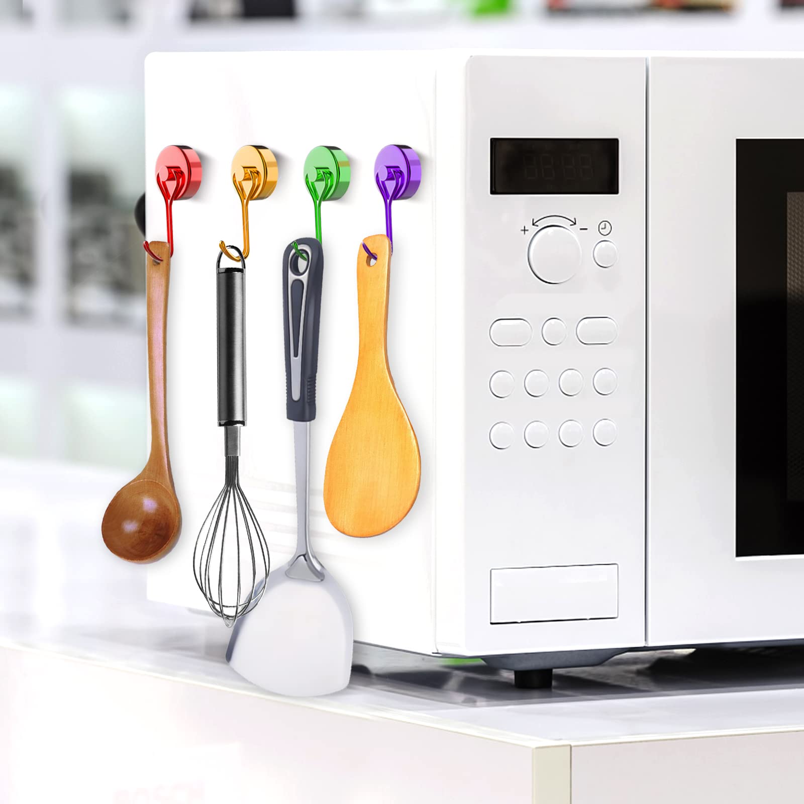 10 Ganci Magnetici Extra Forti 15kg - Ganci Girevoli In Neodimio Per Frigo, Cucina, Ufficio - Foto 3