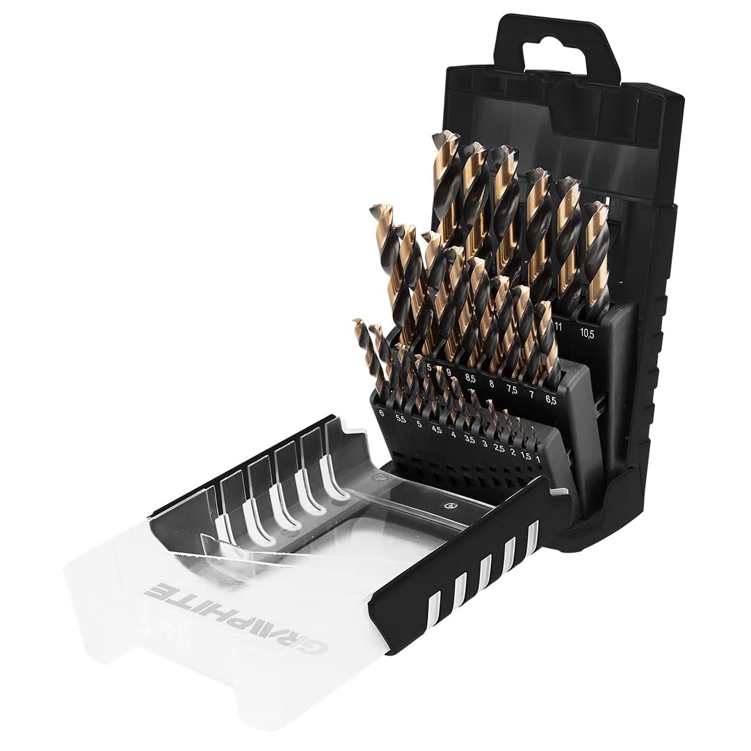 GRAPHITE 55H090 Juego de brocas en espiral para metal