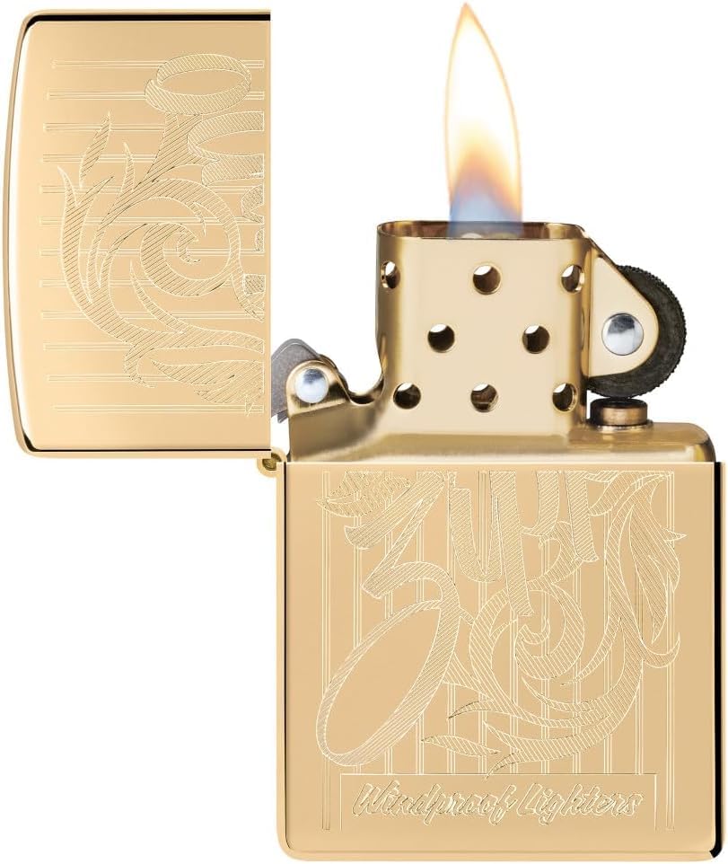 Encendedor Zippo personalizado latón pulido alto miniatura 6