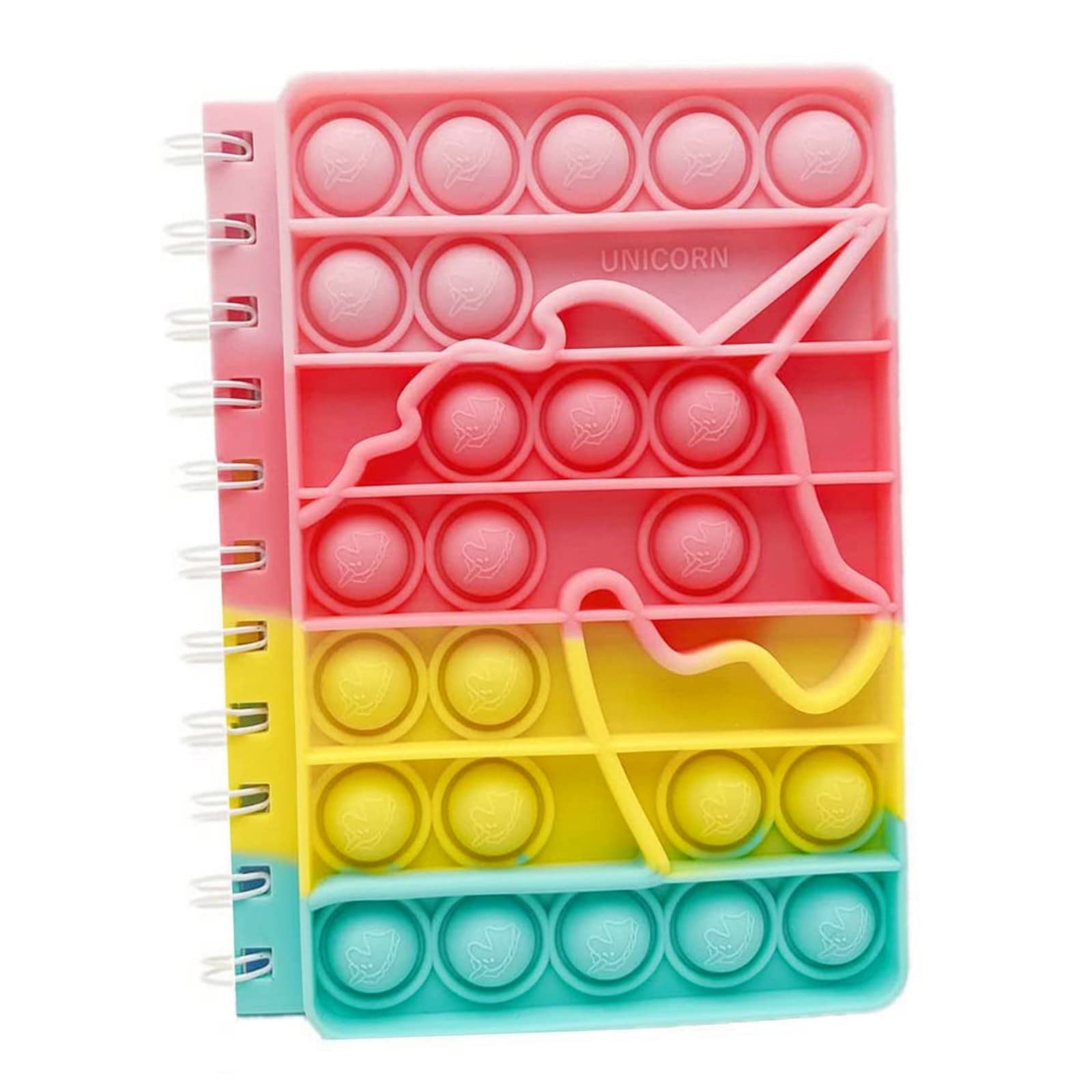 ZHIHUI Pop it Fidget Notebook Dairy A6, Popper Push Bubble Fidget Sensory Toys, Simple Notedpad Secret Journal Dairy 50 Pages, Poppet A6 Notebook,School Note books for Girls Boys Kids Adults