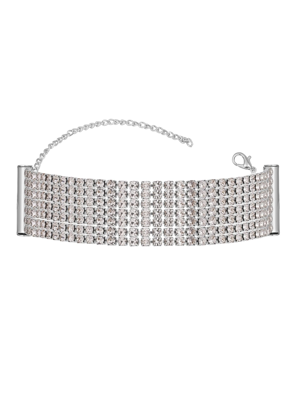 Sukkhi Gleaming AD Stone Studded Rhodium Plated Adjustable Bracelet for Women | Latest Fashion Jewellery (BC104755) (B0CKXC55HZ) Amazon Price History, Amazon Price Tracker