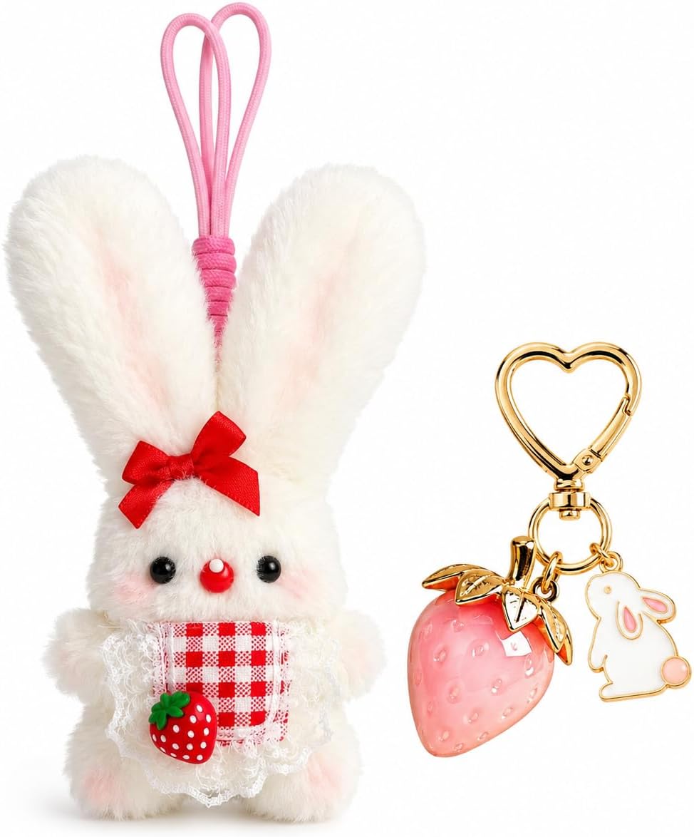 YOU WIZV Keychain for Women Star-Moon Bunny Key Chain Demon Rabbit Charm Bag Accessory Lovers Best Friend Gift
