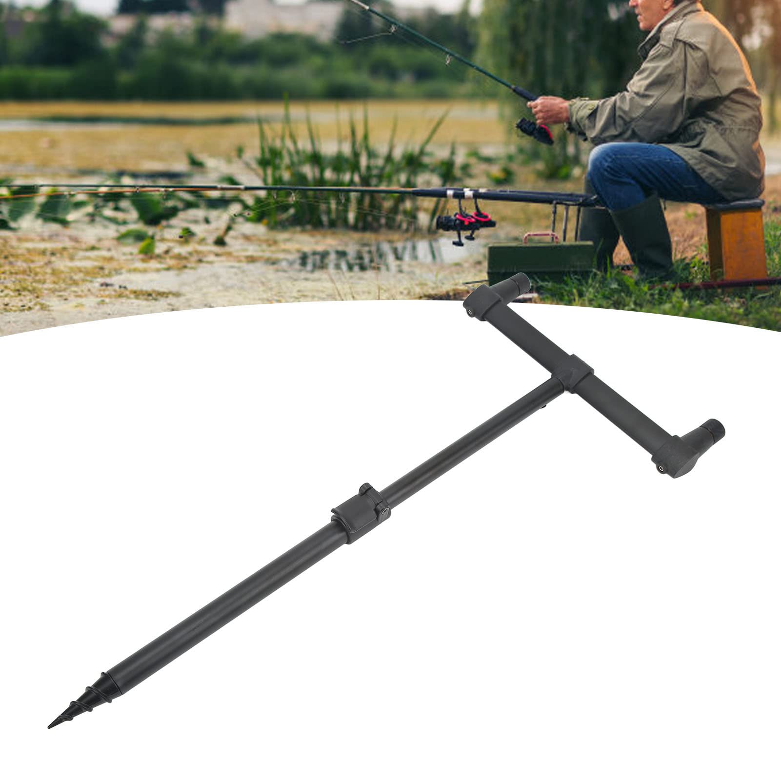 Topyond Angelruten-Pod-Set, Aluminiumlegierung, Karpfen-Angelruten-Pod-Set, Angelgerät, Ruten-Pod-Set, Verstellbarer Angelrutenhalter Für Outdoor-Angeln | Angelrute aus Aluminiumlegierung, für Karpfenangeln, Angelausrüstung, verstellbar, für Outdoor-Angel