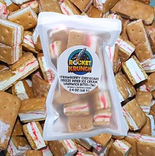 Freeze Dried Ice Cream Sandwich Bites (Strawberry Cheesecake)