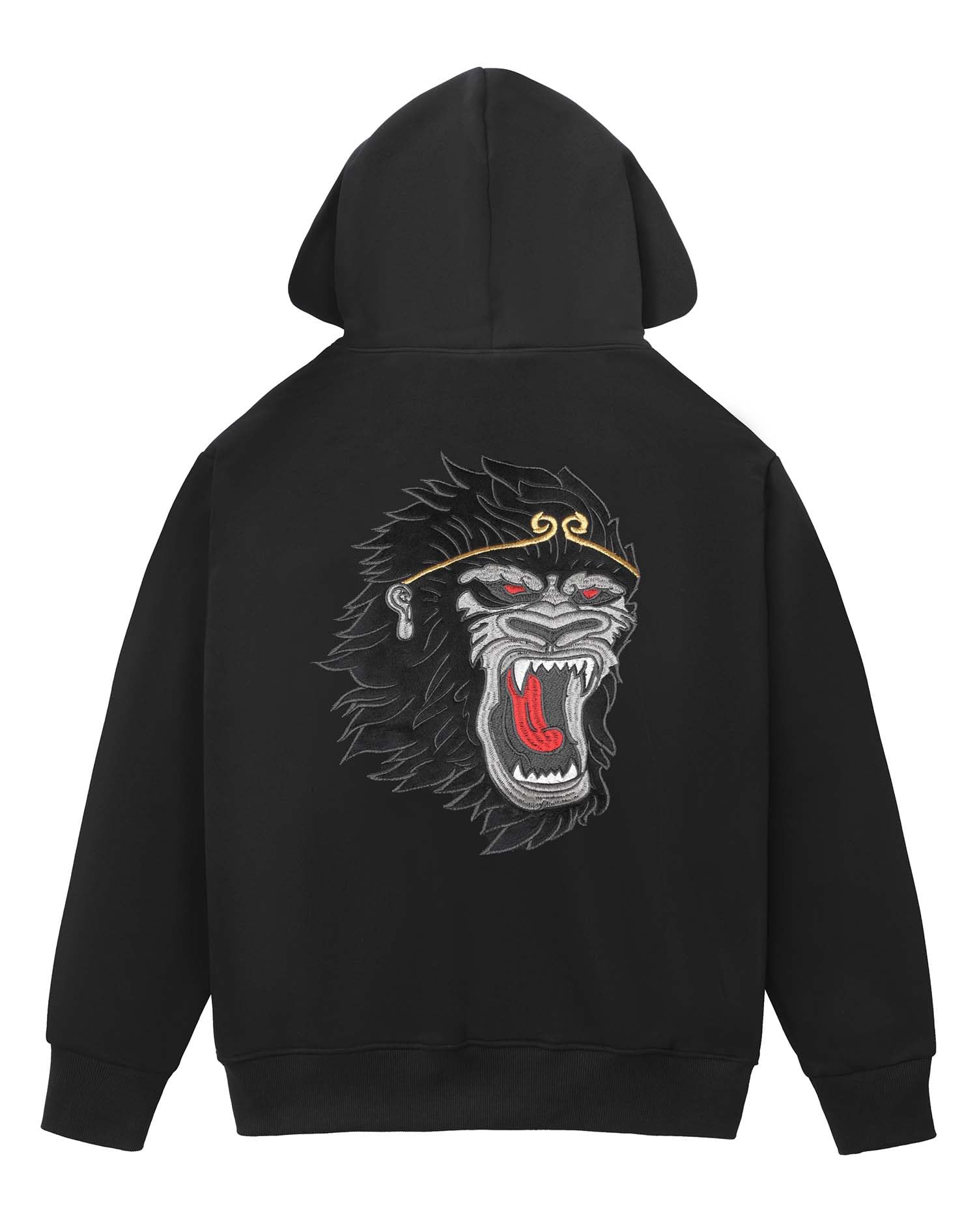 Zip Up Graphic Embroidered Hoodie for Men