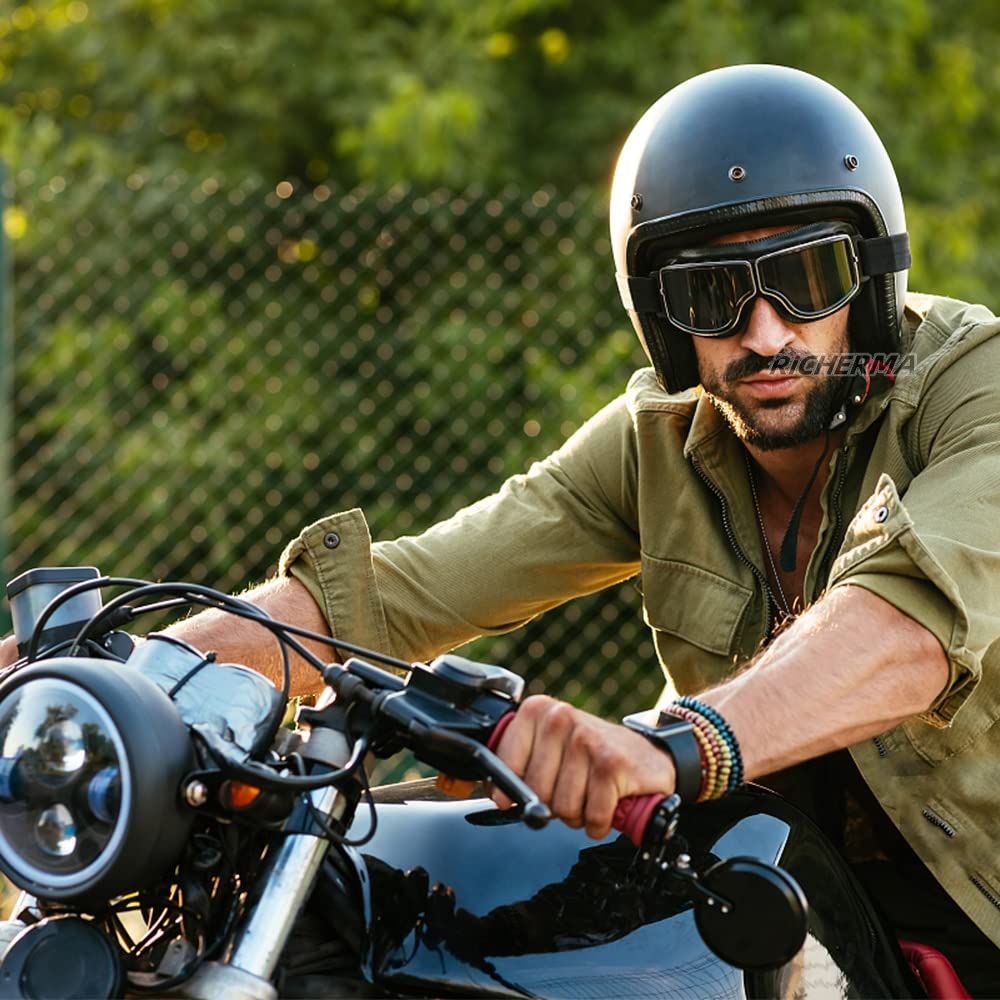Antivento Moto Occhiali In Pelle Occhiali Protettivi Antiriflesso Motocross Cross-country