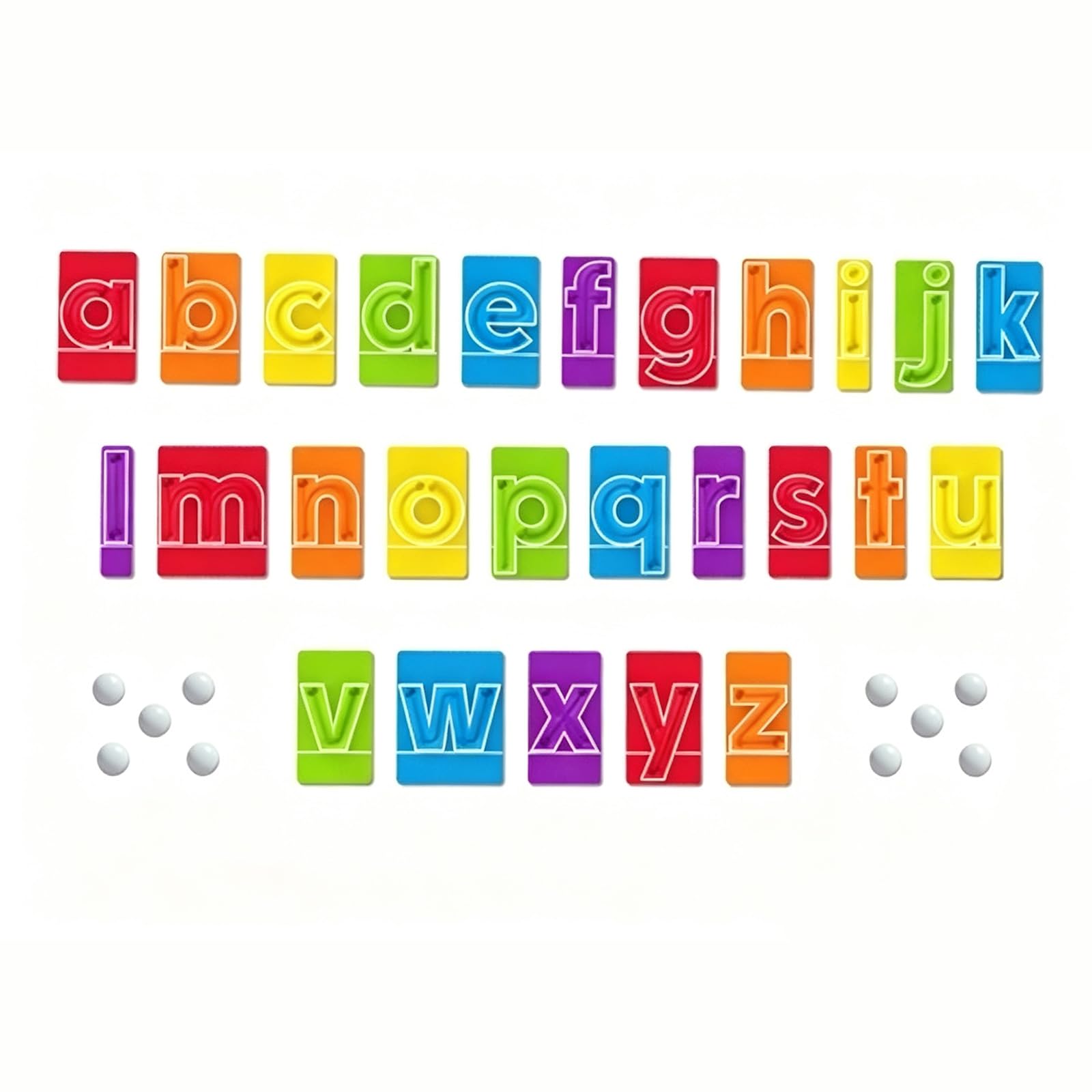 Alphabet Tracing Trays, 26 Letter Tracing Set with 10 Marbles for Kids