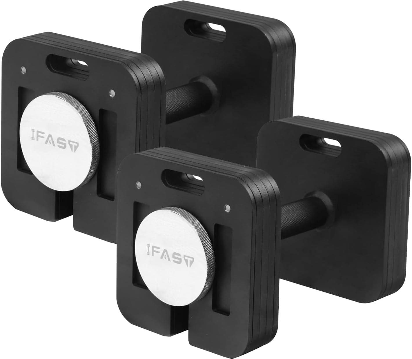 IFAST Adjustable Single Dummbbell Or Dumbbells set Single 20LB/Two 20LB/Single 50LB/Two 50LB/Single 80LB/Two 80LB Square/Hex Dumbbell 9 in 1 Free Weights for Multiweight Options Quick-Lock Adjustable Dumbbell with Anti-Slip Steel Handle for Full-Body Home Gym Workouts