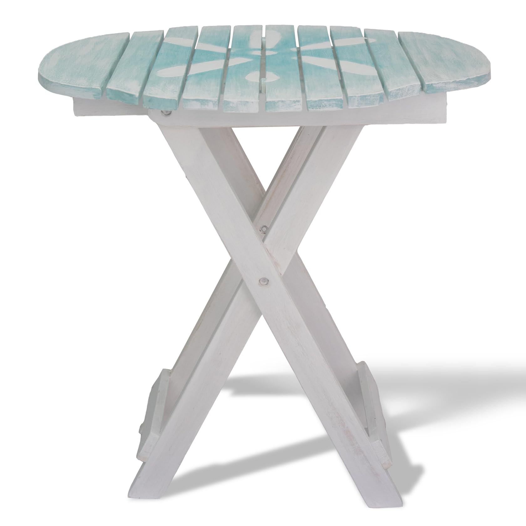 T.I. Design Sand Dollar Table Aqua