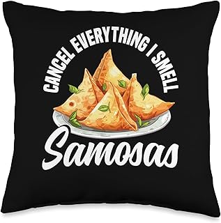 Samosas Foodie Samosa Making Indian Food Vegan Samosas Throw Pillow