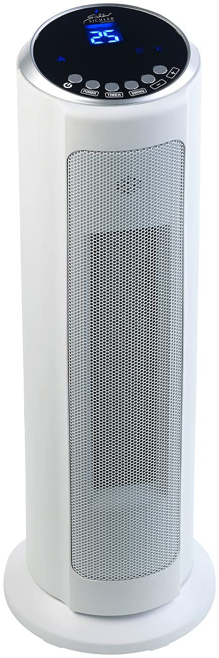 Sichler Haushaltsgeräte calefactor cerámico WiFi de torre 2000 W, compatible con Alexa y Google Assistant