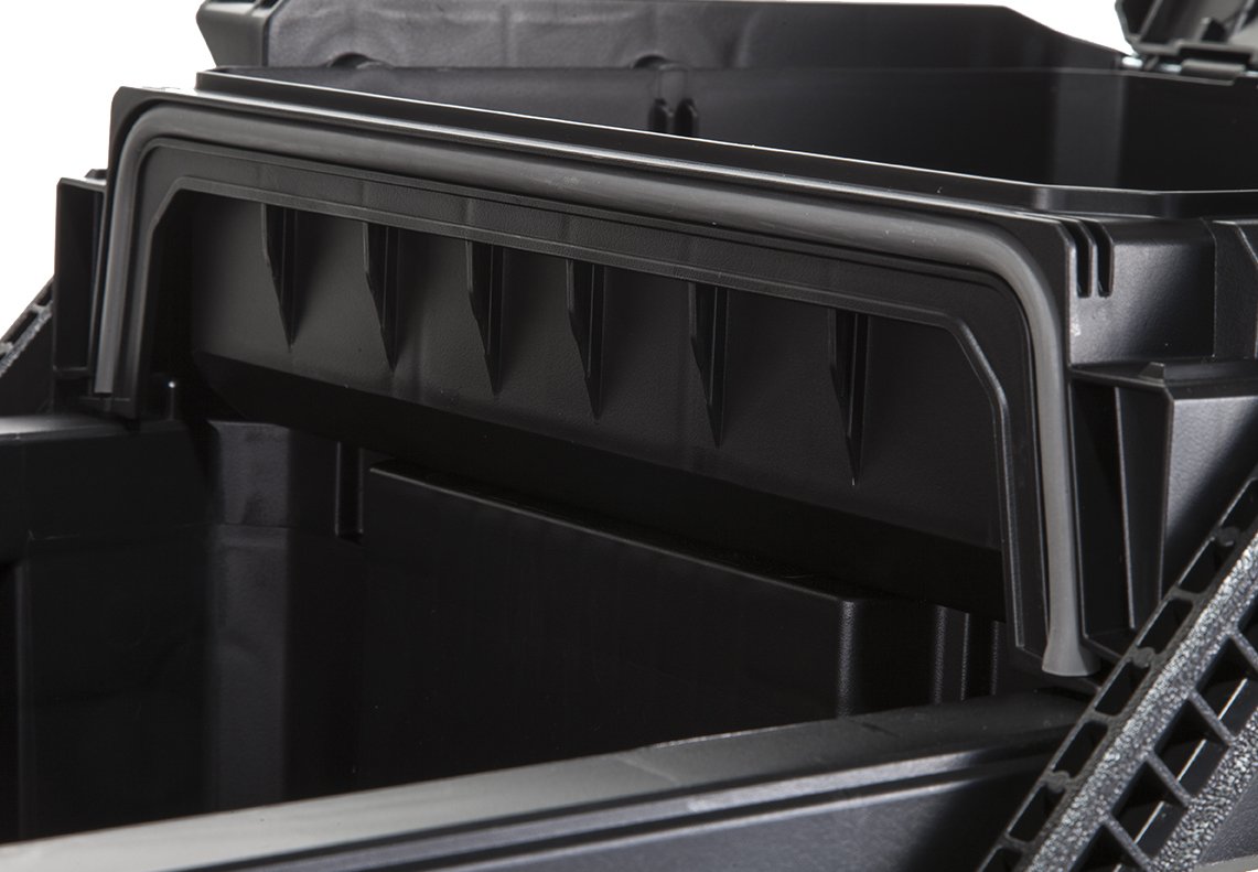Keter- Caja de Herramientas, carro horizontal con ruedas, ‎65 x 42 x 38 cm Color Negro