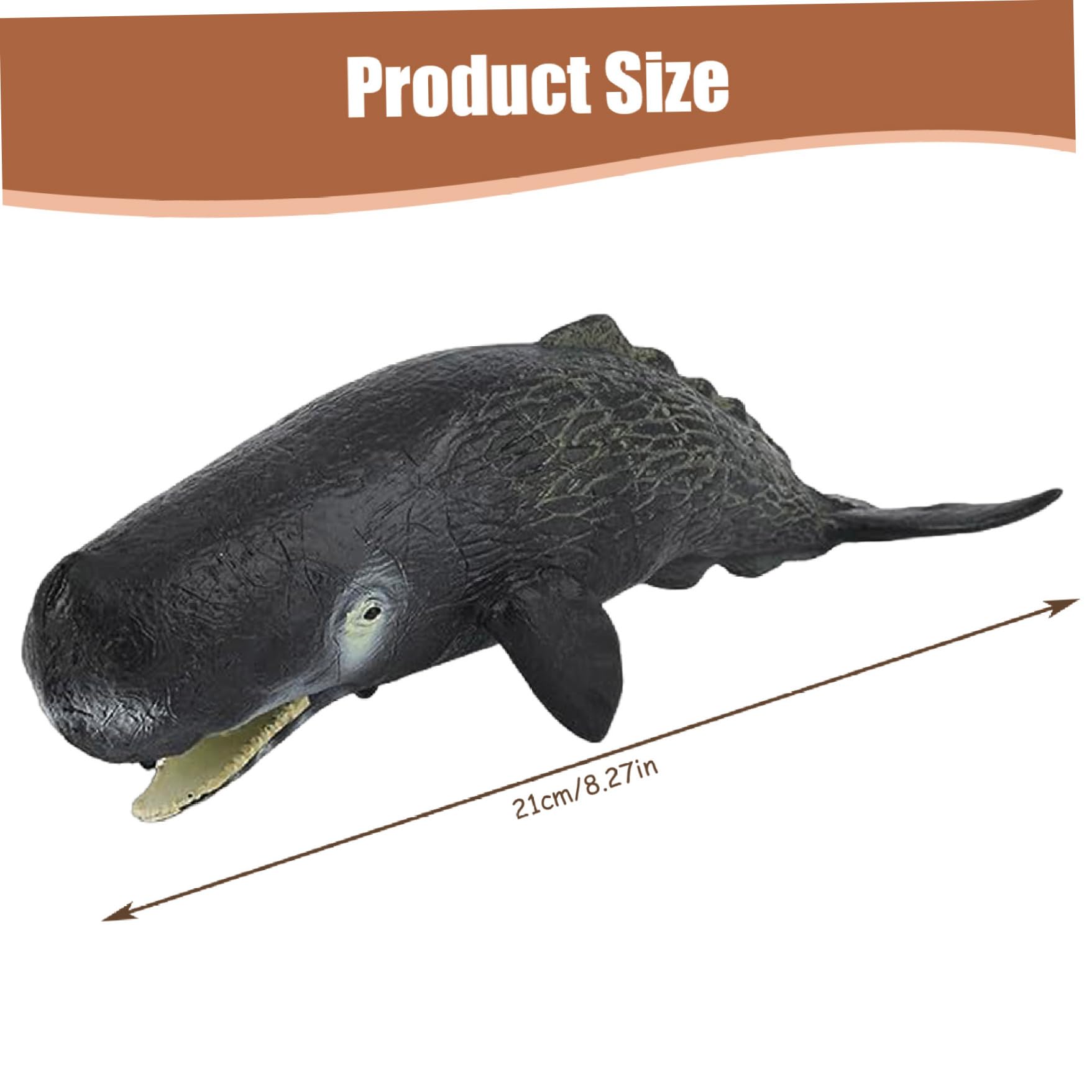 Ssguopte Sperm Whale Toy 8x3x2 Inch Whale Figurine Artificial