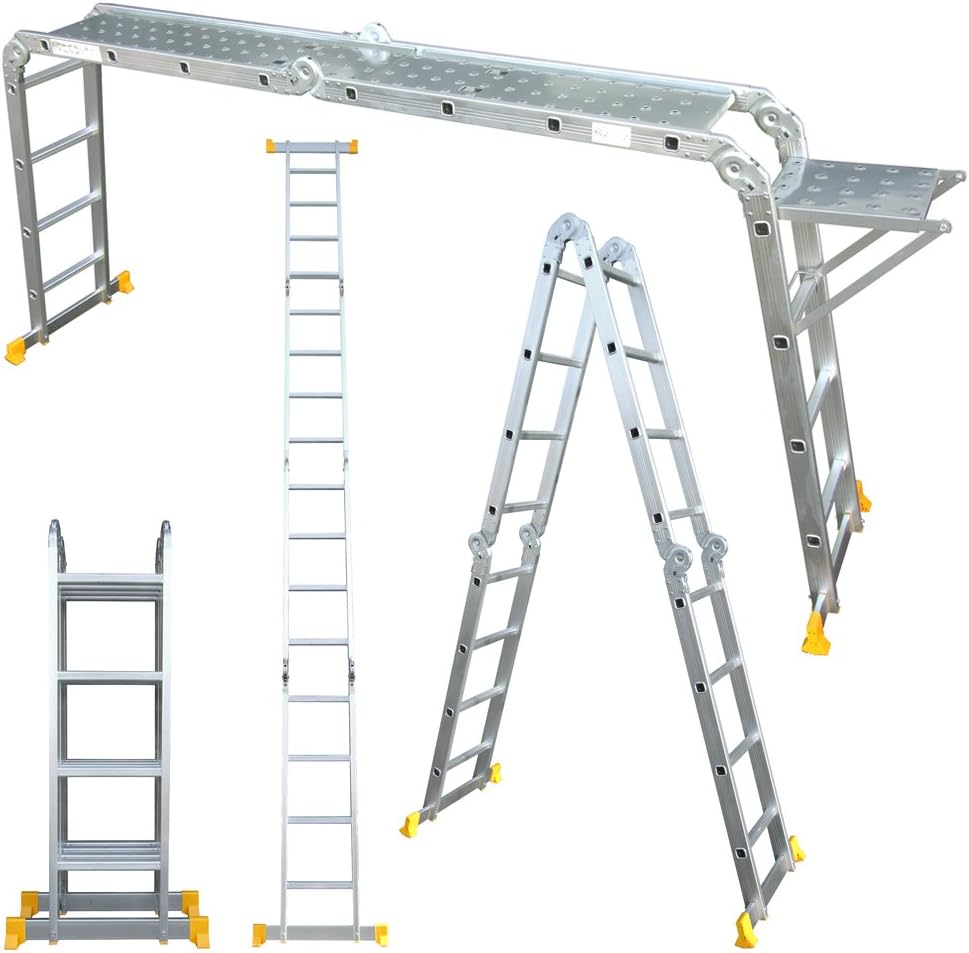 Abbey Aluminium Multi-Purpose Ladder 4.4m with New Safety Platform MPL44