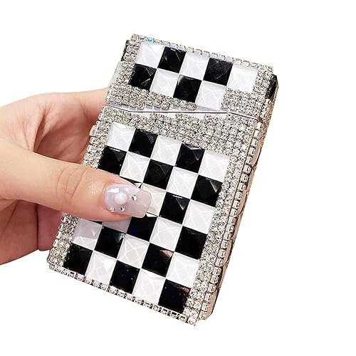 Miniatura 8 de Bling Lighter - Estuche para cigarrillos eléctrico de lujo, con bobina recargable USB, resistente al viento, sin llama, mini soporte delgado y