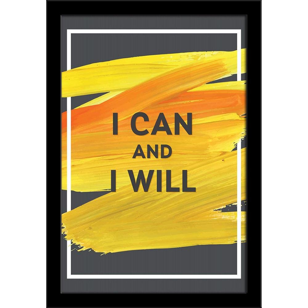 ArtzFolioMotivation Square Poster Black Frame With Glass 13.5 X 19.5Inch