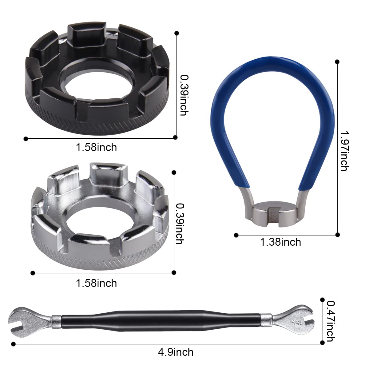 Outil Rayon Vélo 6 Tailles 10-15G Réparation Roue Clé à Rayons Outil Rayon Vélo 6 Tailles 10-15G Réparation Roue Clé à Rayons