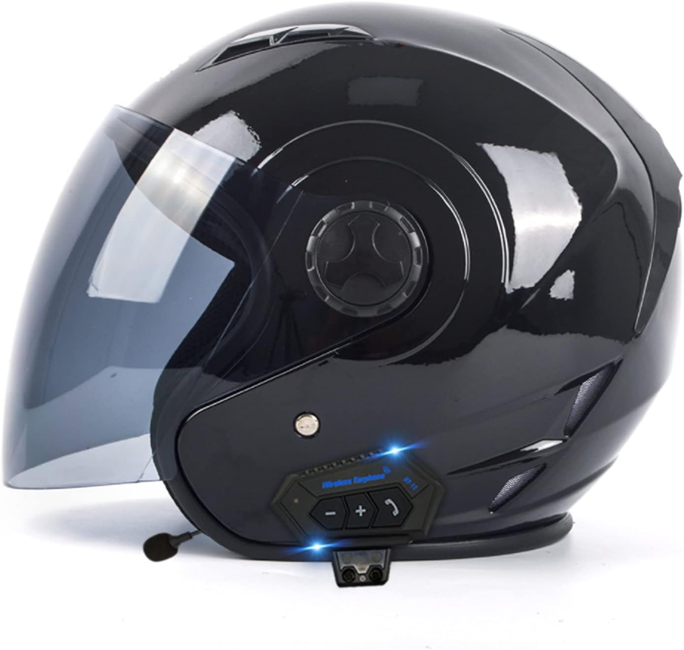 Bluetooth Motorcycle Open Face Helmet 