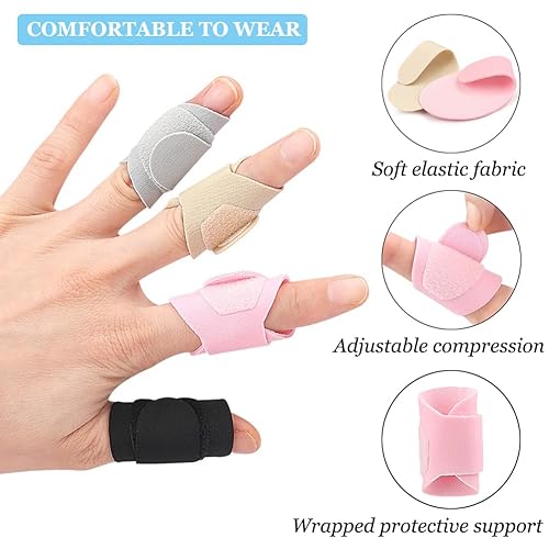 Miniatura 4 de Tirantes ultrafinos para dedos (8 unidades), correa ligera para el pulgar para aliviar el dolor de lesiones en los dedos, envoltura de cinta