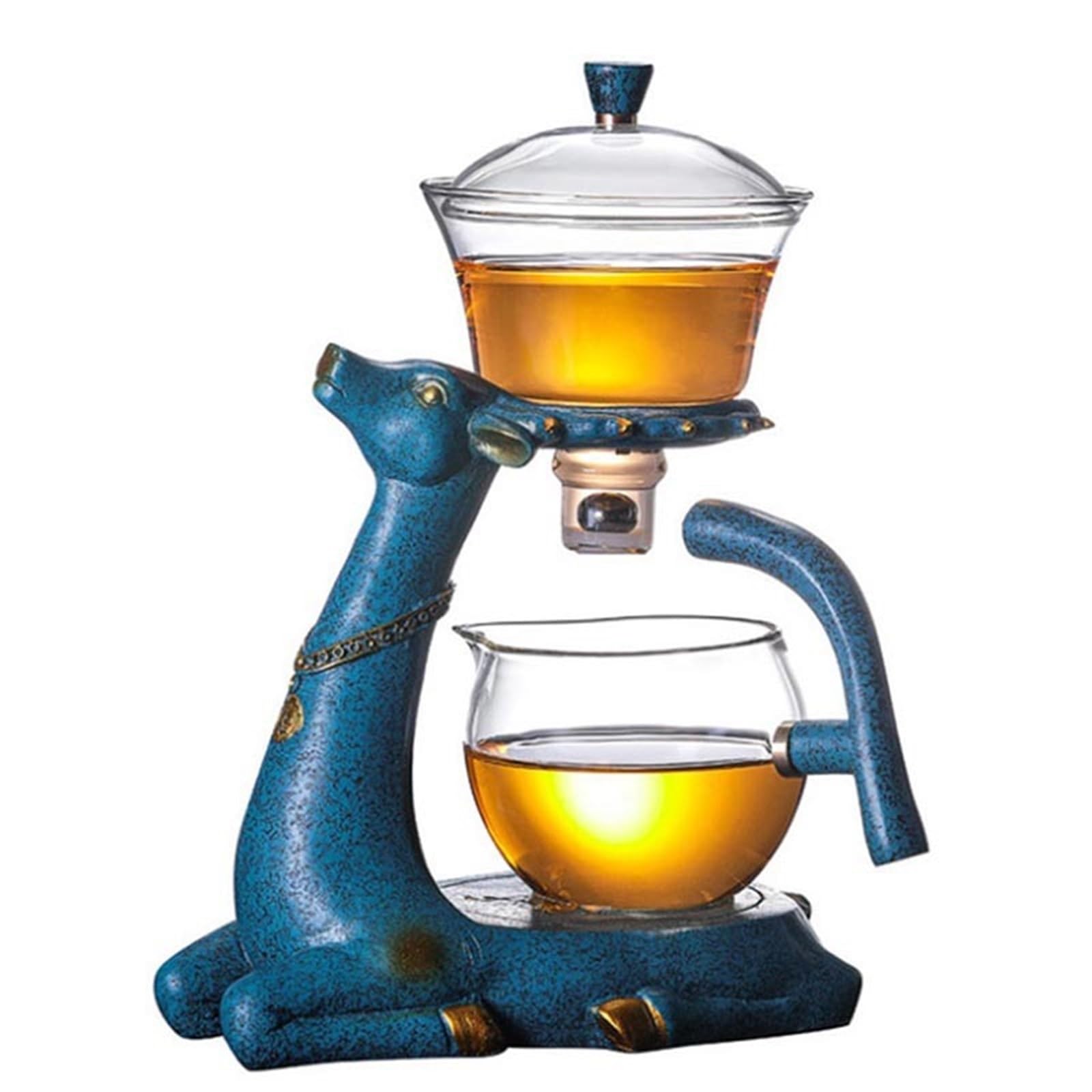 Service à thé magnétique en verre borosilicate résistant à la chaleur